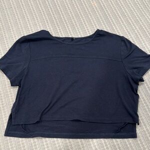 Alphalete Navy Blue Crop Top